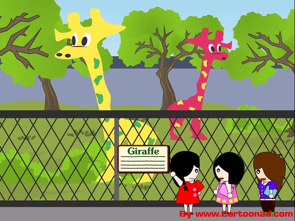 การ์ตูนสอนเด็ก สอนคำศัพท์ภาษาอังกฤษที่สวนสัตว์ zoo animals vocabulary for kids | Indysong Kids