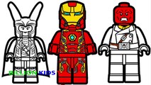 Lego Iron Man vs Lego Loki vs Lego Red Skull Coloring Pages Coloring Book Kids Fun Art