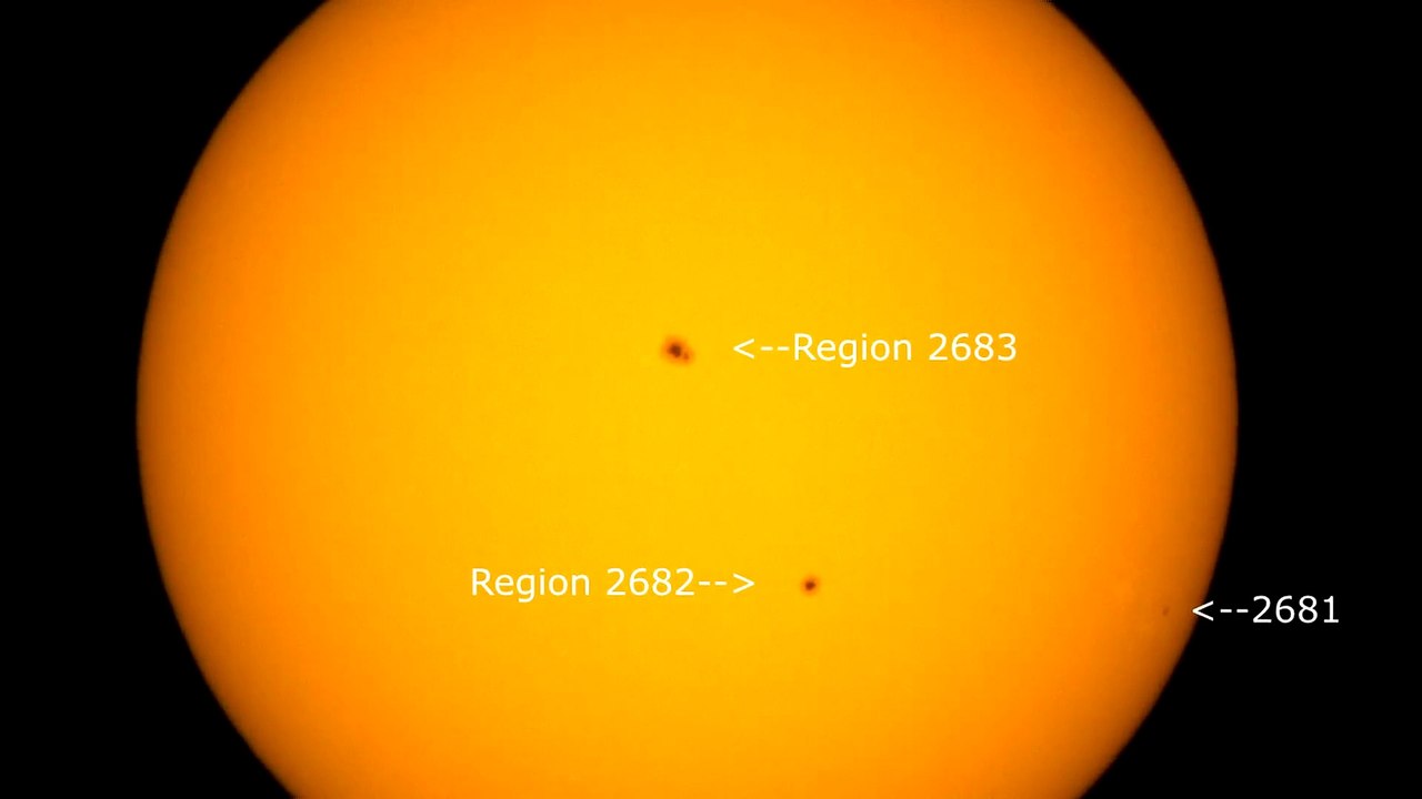 Sun - Sunspot regions 2682,2683 (1 October 2017)
