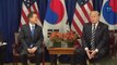 President Trump Talks Security With The President of South Korea