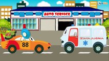 Carros de Carreras es Amarillo - Dibujo animado de coches - Carritos Para Niños