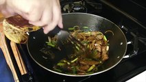 Stir Fried Mongolian Beef Recipe / English Closed Captions