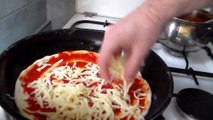 Reteta Pizza in tigaie ! pizza made in frying pan recipe !