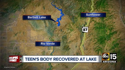 Teen's body recovered at Bartlett Lake