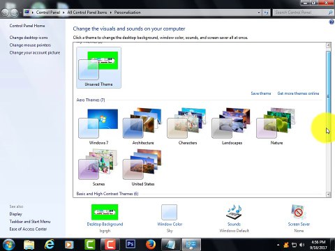 how to change your desktop theme in high contrast theme in windows 7 in urdu_hindi