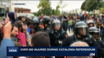 i24NEWS DESK | Spain fails to halt Catalonia referendum | Monday, October 2nd 2017