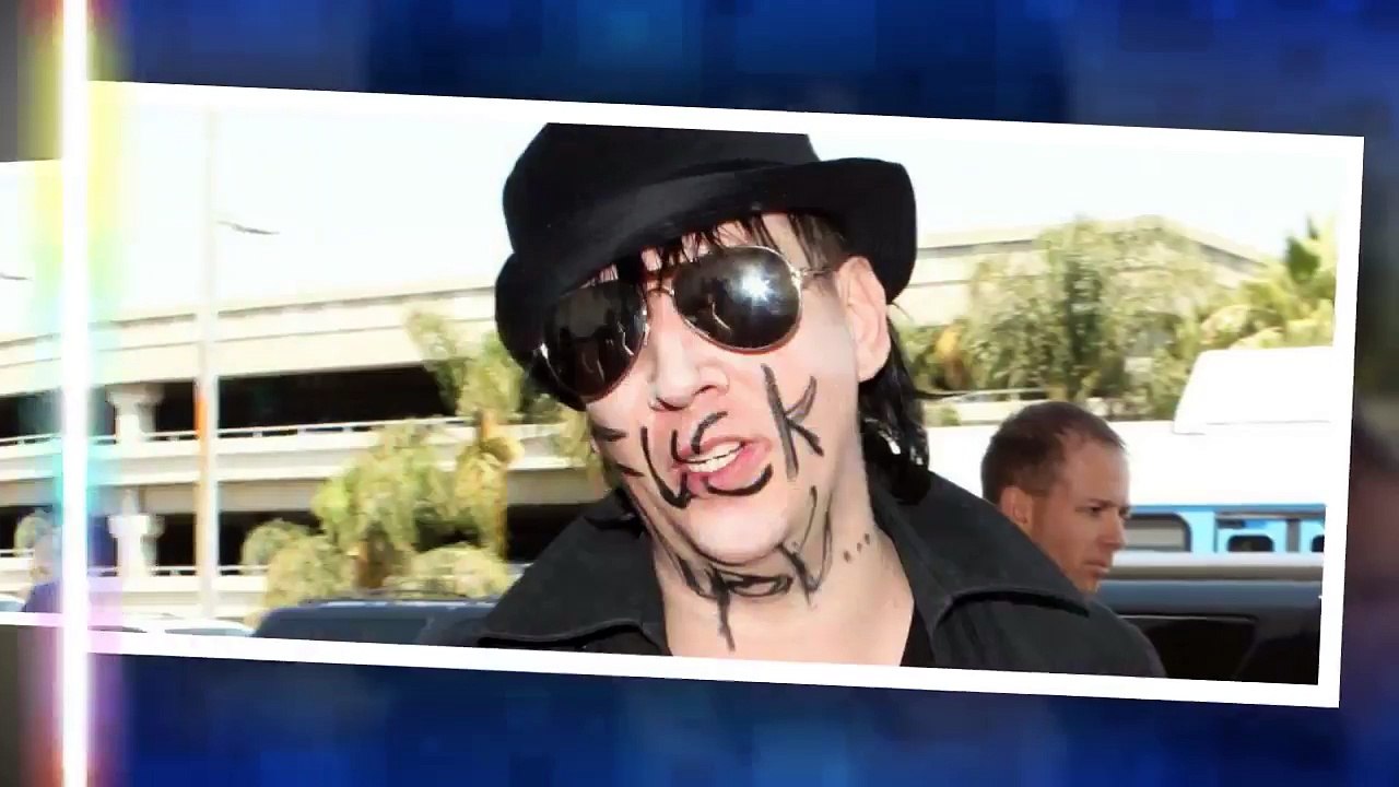 Le chan­teur Mary­lin Manson blessé pendant un concert, le décor s’est-8p__X1HisFg