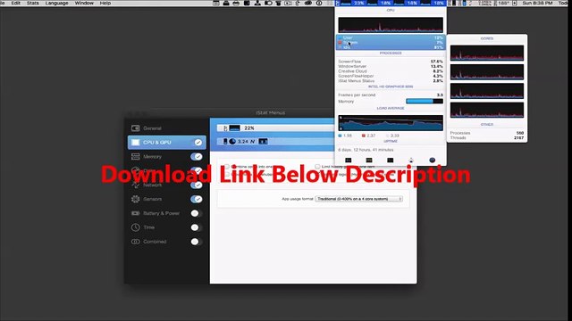 iStat Menus 5.32 Build 733 + Serial Key MacOSX