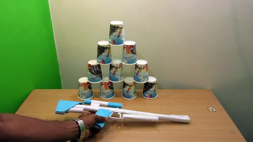 How To Make A Paper Machine Gun That Shoots 60 Rubber