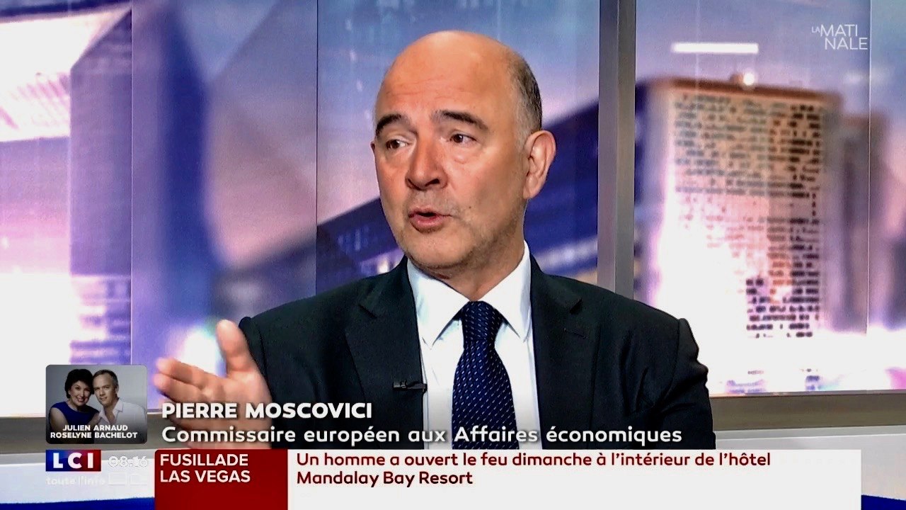 Le Commissaire européen Pierre Moscovici était l'invité d'Audrey Crespo-Mara sur LCI