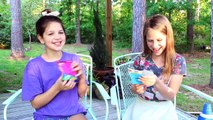 Blind bag challenge w/ pie in the face! fun challenge with Annie & Hope JazzyGirlStuff