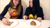 Обычная Еда против Мармелада Челлендж Гигантский Паук Real Food vs Gummy Food Candy Challenge