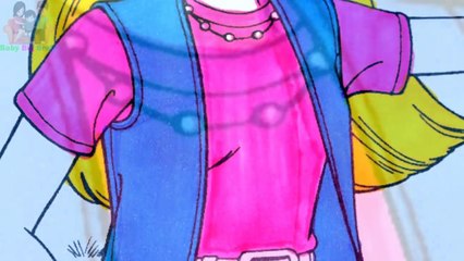 COLORING PAGES BARBIE LEARNING COLORING BOOK VIDEOS FOR CHILDREN
