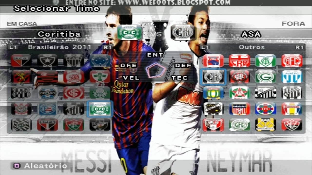 Patch WeFoots 2.7 (We10) Brasileirão new on PCSX2 0.9.8 - Playstation 2 Emulator