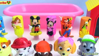 Paw Patrol Bath Time Surprises and Goes to Sleep LEARN Colors