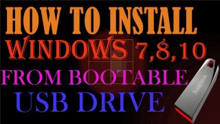 How to Install Windows 10 from USB Flash Drive l Windows 7,8,10 l Urdu_Hindi Tutorial 2017