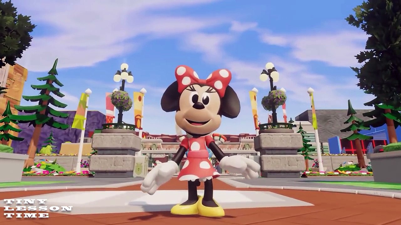 Minnie Mouse Having Fun with Cupcakes, Trains, Lightning McQueen, Good Dinosaur + Nursery Rhymes