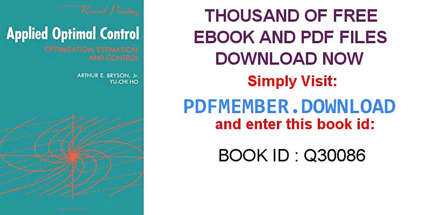[PDF Download] Applied Optimal Controlmp4