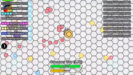 Cannons War mobile game much like War.IO, playing with Agility Terminator tank!