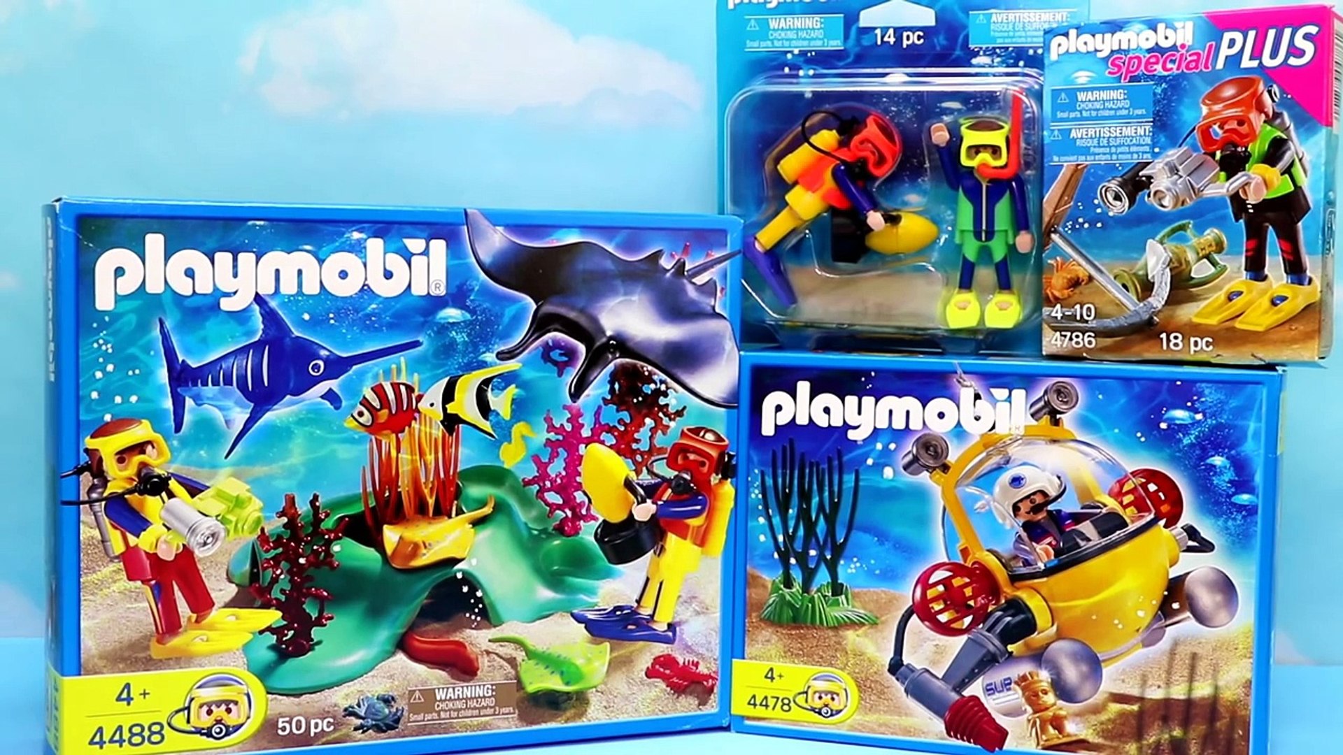 Playmobil Ocean Collection! Underwater Wild Life, Divers, Deep Sea Diving  Bell and More! – Видео Dailymotion