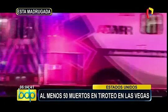 EEUU: tiroteo en Las Vegas deja al menos 50 muertos y más de 200 heridos