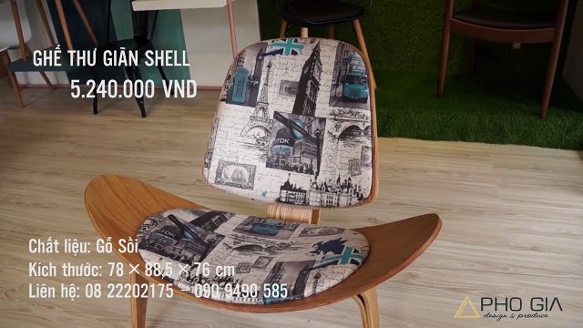 GHẾ THƯ GIÃN SHELL, Nội thất nhập khẩu cao cấp giá sỉ tại Tp.HCM