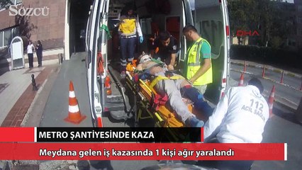 Metro şantiyesinde kaza