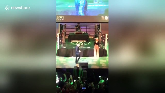 Conor McGregor leads chants of 'Glasgow's green and white'