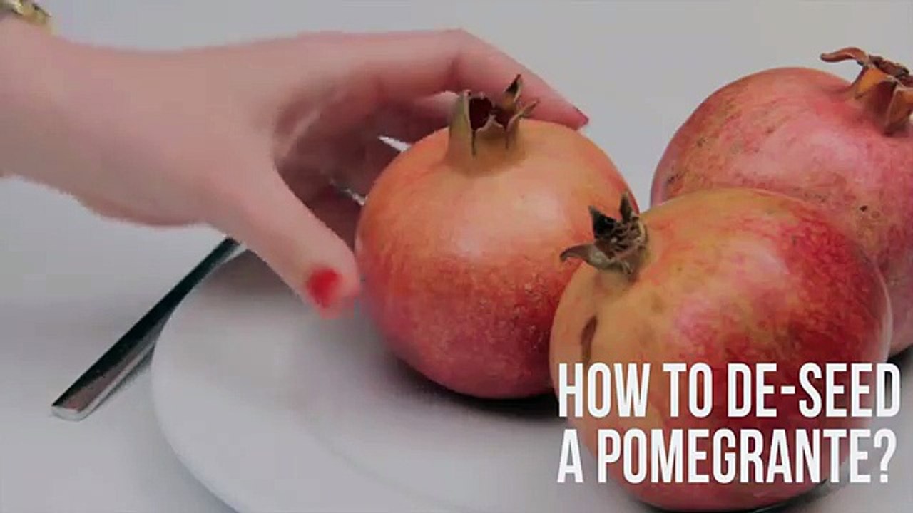 How to de- seed a pomegrante