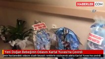 Yeni doğan bebeğinin odasını Kartal Yuvası'na çevirdi