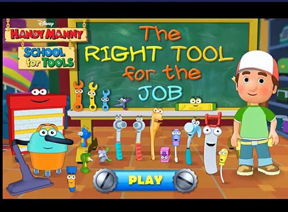Disney Cartoon Game - HANDY MANNY - SCHOOL for TOOLS - The Right Tool for the Job