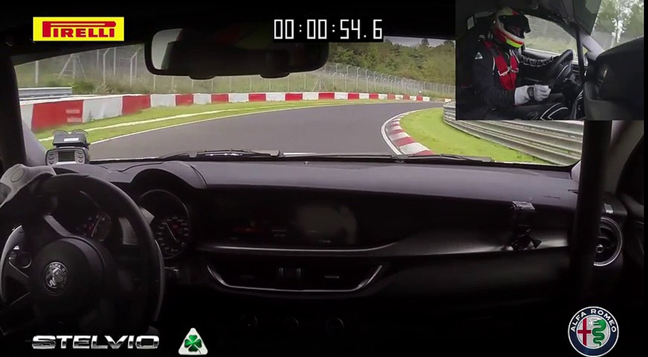 Alfa Romeo Stelvio Quadrifoglio laps Nürburgring circuit