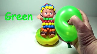 Learn Colors with Balloons and m&m Baby Nursery Rhymes Song - Johny Johny yes Papa - Song for kids