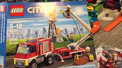 Fire Trucks for Kids - Lego City Fire Utility Truck 60111 Brick Build Lego Mixels Series 9 MCFD Max