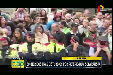 España: más de 800 heridos en Cataluña tras referéndum independentista