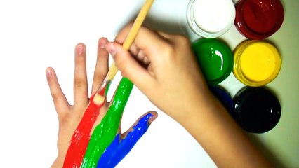 Bad Baby Learning Colors Body Painting Children Finger Family Nursery Rhymes Balloons Surprise Song