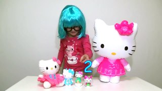 FIVE LITTLE BABIES  Hello Kitty  jumping on the bed LEARN NUMBERS & Simple Songs For Children