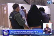 Tres presuntos asaltantes fueron capturados en el suroeste de Guayaquil