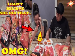 HOT CHEETOS CHALLENGE...!!!