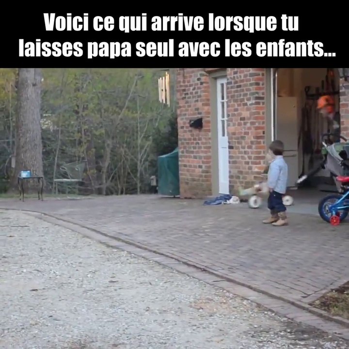 Voici ce qui arrive quand tu laisses papa seul...