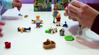 Jugando con animales de Granja de los Clicks de Playmobil (Poni y ovejitas)