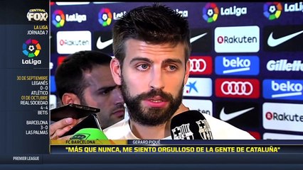 "Me siento orgulloso de la gente de cataluña": Piqué