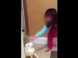 Stupid girl slaps cat CAT ATTACKS