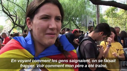 Catalogne: des milliers de manifestants contre la violence