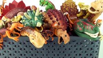 Box of Dinosaurs Playmobil Collection - Tyrannosaurus, Triceratops in the dinosaur toy box