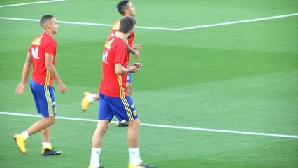 Pique whistled at Spain training