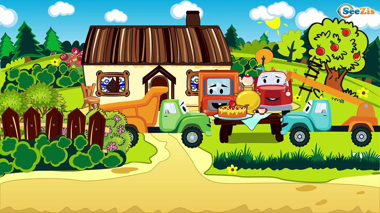 My Red Truck episodes with vehicles | Trucks for kids | Cartoons for children Part 2