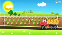 El Camión de bomberos es Rojo La zona de operación - Dibujo animado de coches - Carritos Para Niños
