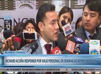 Richard Acuña aclara por qué viajó con Brunella Horna
