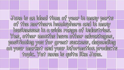 Booklet Tips - June Is Ideal